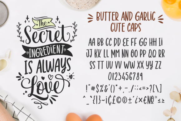 Butter and Garlic Font Poster 3