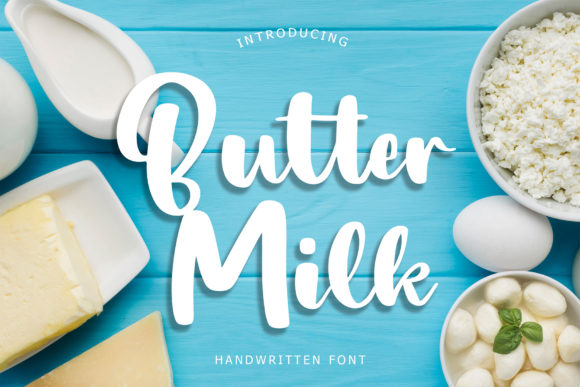 Butter Milk Font Poster 1