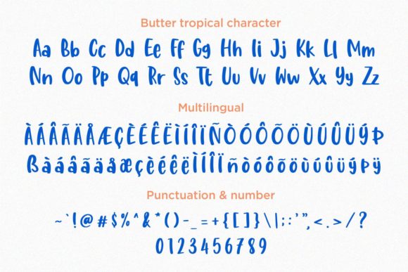 Butter Tropical Font Poster 8