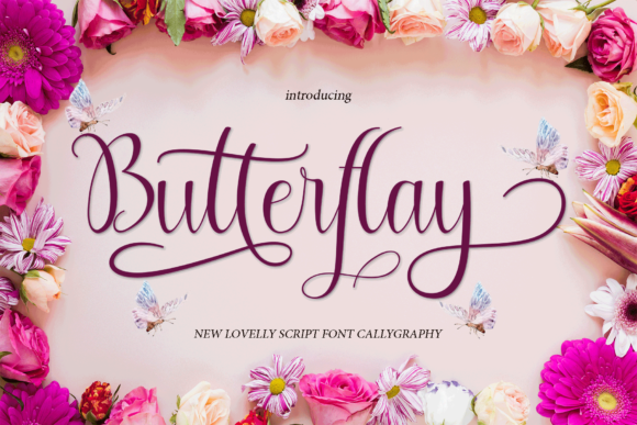 Butterflay Font Poster 1