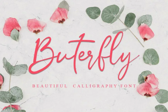 Butterfly Font Butterfly Font Poster 1