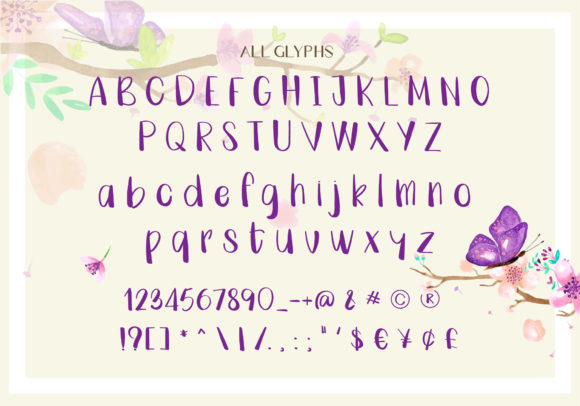 Butterfly Font Poster 2