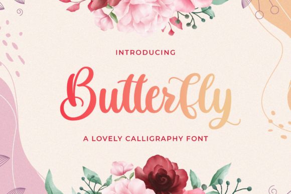 Butterfly Font Poster 1