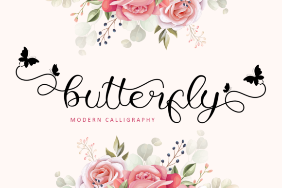 Butterfly Font Poster 1