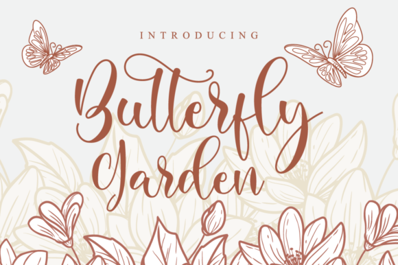 Butterfly Garden Font Poster 1