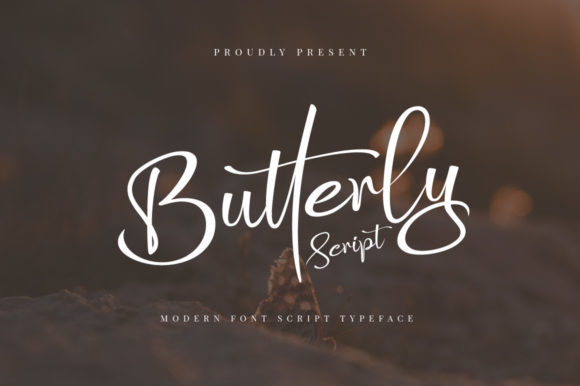 Butterly Script Font Poster 1