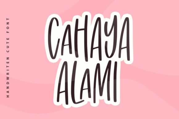Cahaya Alami Font Poster 1