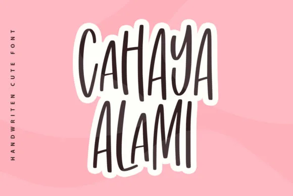 Cahaya Alami Font Cahaya Alami Font Poster 1
