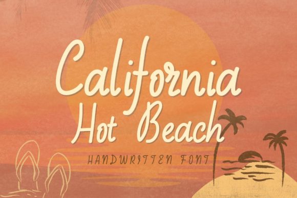 California Hot Beach Font Poster 1
