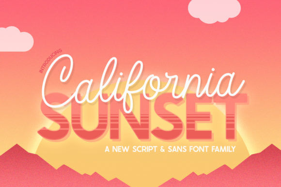 California Sunset Font Poster 1