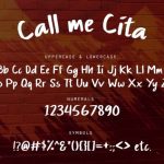 Call Me Cita Font Poster 7