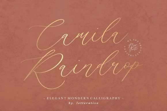 Camila Raindrop Font