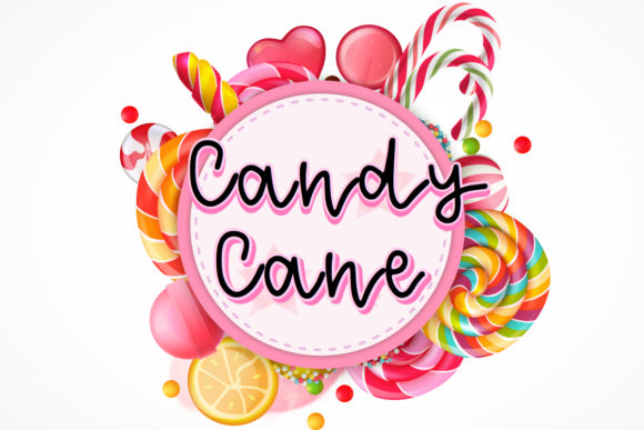 Candy Cane Font Poster 1