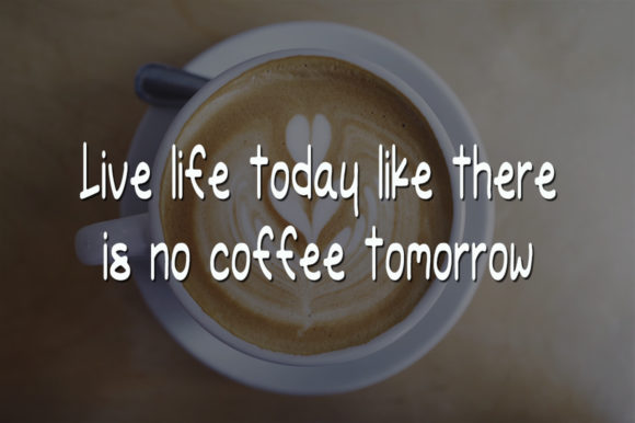 Cappuccino Coffee Font Poster 2