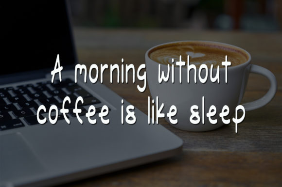 Cappuccino Coffee Font Poster 3