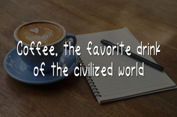 Cappuccino Coffee Font Poster 4