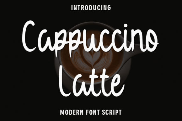 Cappuccino Latte Font Poster 1