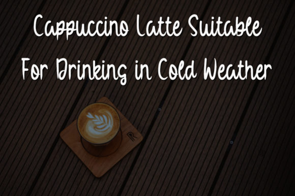 Cappuccino Latte Font Poster 3