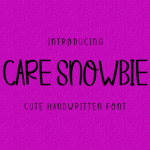 Care Snowbie Font Poster 1