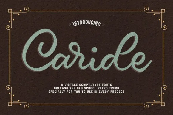 Caride Font Caride Font Poster 1