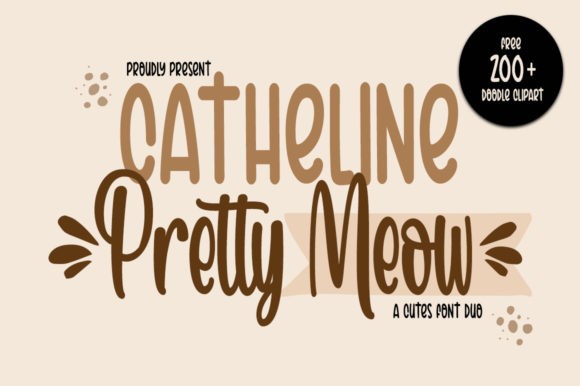 Catheline Pretty Meow Font Poster 1