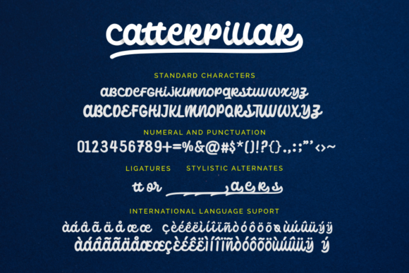 Catterpillar Font Poster 7