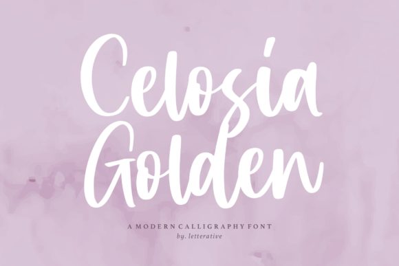 Celosia Golden Font Poster 1