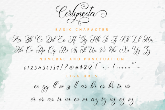 Cerlyneeta Font Poster 11