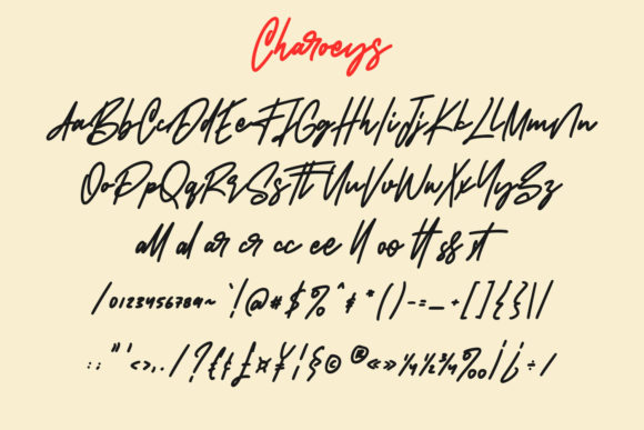 Charoeys Font Poster 6