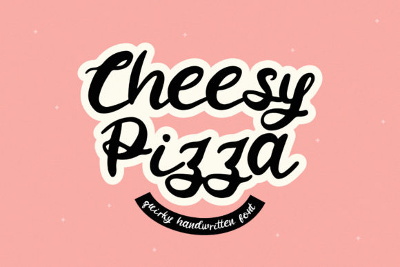Cheesy Pizza Font Poster 1