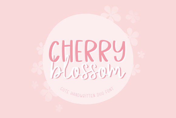 Cherry Blossom Font Poster 1