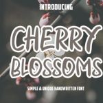 Cherry Blossoms Font Poster 1