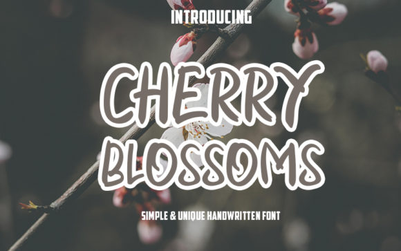 Cherry Blossoms Font Poster 1