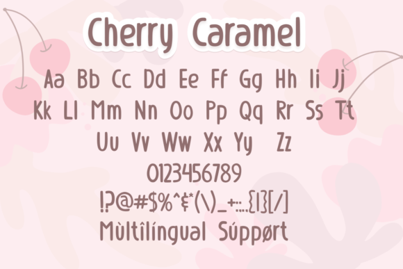 Cherry Caramel Font Poster 2