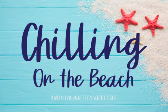 Chilling on the Beach Font Poster 1