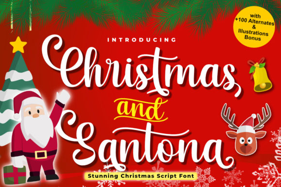 Christmas and Santona Font Poster 1
