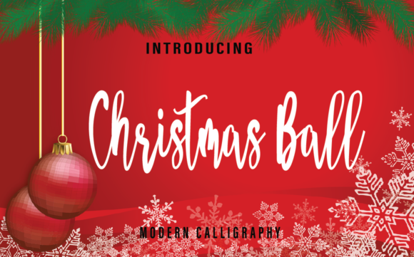 Christmas Ball Font Poster 1