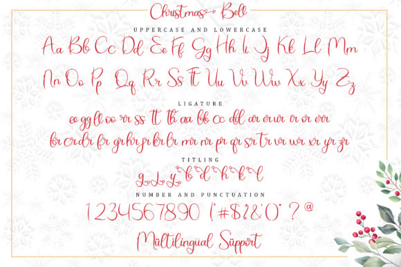 Christmas Bell Font Poster 7