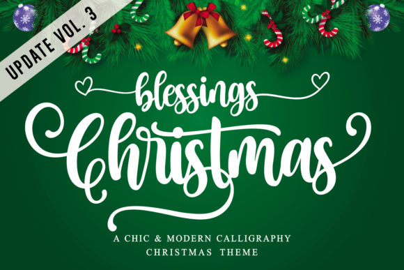 Christmas Blessings Font Poster 1