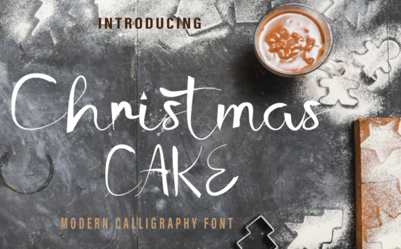 Christmas Cake Font Poster 1