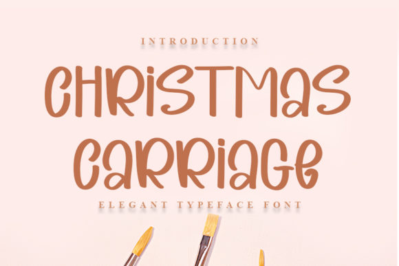 Christmas Carriage Font Poster 1