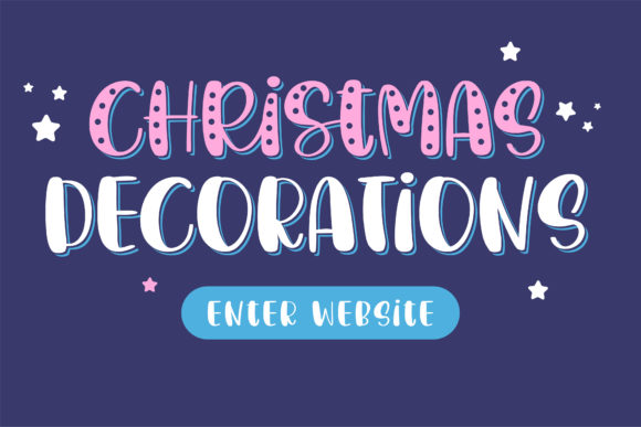 Christmas Decorations Font Poster 5