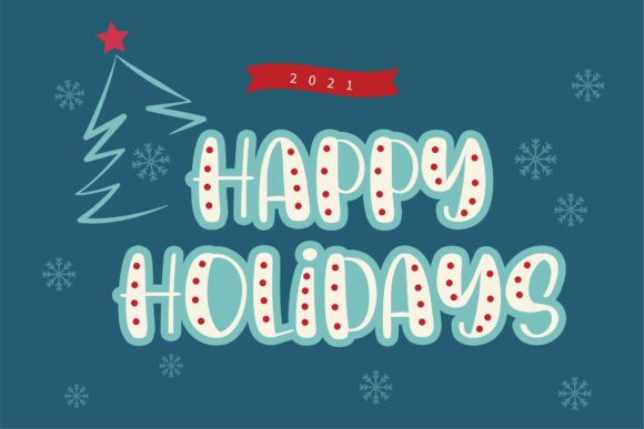 Christmas Decorations Font Poster 7