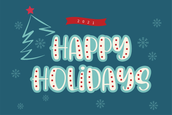 Christmas Decorations Font Poster 7