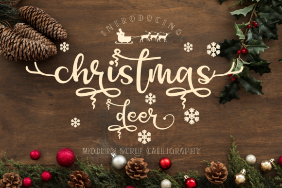 Christmas Deer Font Christmas Deer Font Poster 1
