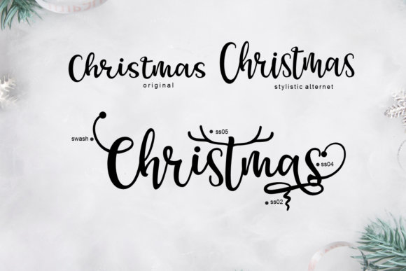 Christmas Deer Font Poster 2