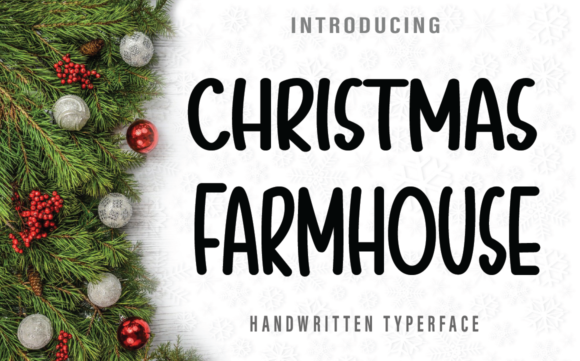 Christmas Farmhouse Font Poster 1