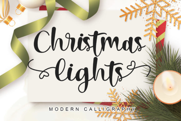 Christmas Lights Font