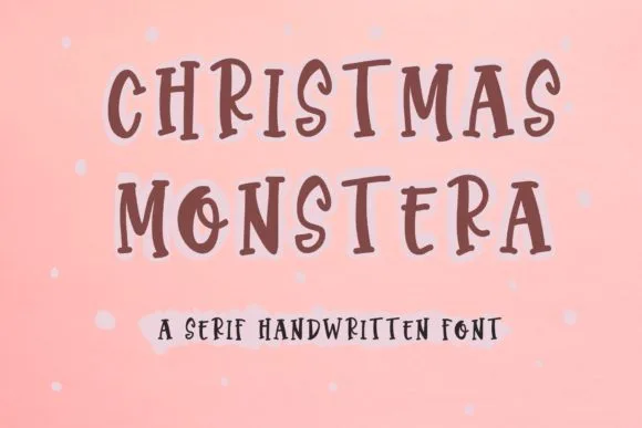 Christmas Monstera Font Poster 1