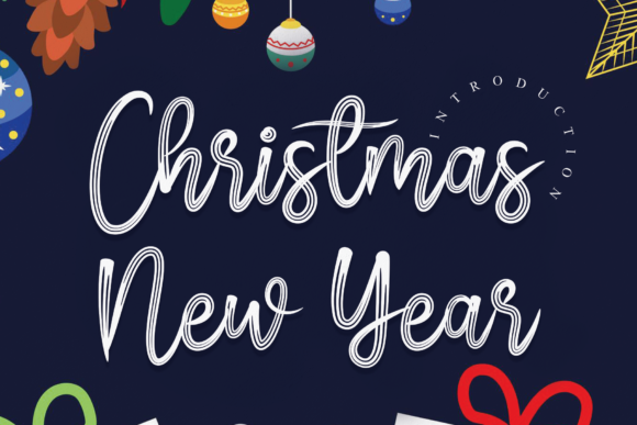 Christmas New Year Font Poster 1